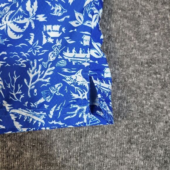 Columbia PFG Super Slack Tide Camp Mens Fishing Shirt Size 2XL Blue Tropical - Picture 8 of 15